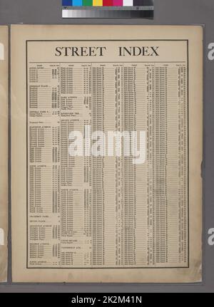 Kartografisch, Karten. 1920. Lionel Pincus und Prinzessin Firyal Map Division. Manhattan (New York, N.Y.), Immobilien , New York (Bundesstaat) , New York, New York (N.Y.) Straßenindex: Astor Court - 59. Street W. Stockfoto