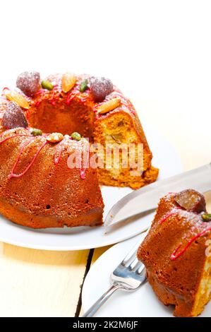 Kastanien-Kuchen-Brot-Nachtisch Stockfoto