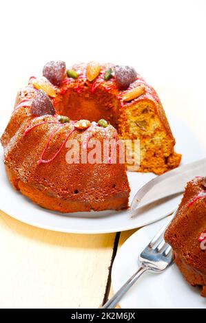 Kastanien-Kuchen-Brot-Nachtisch Stockfoto