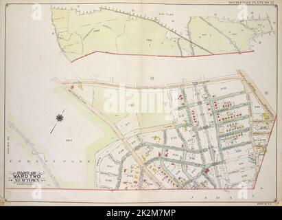 Kartografisch, Karten. 1915. Lionel Pincus und Prinzessin Firyal Map Division. Queens (New York, N.Y.), Immobilien , New York (Bundesstaat) , New York , Queens (Borough) Queens, Vol. 2A, Double Page Plate No. 37; Teil von ward Two Newtown. Karte begrenzt durch Union Turnpike, Queens Blvd.; einschließlich Grenzlinie zwischen 2. und 4. ward., Flushing Park Stockfoto