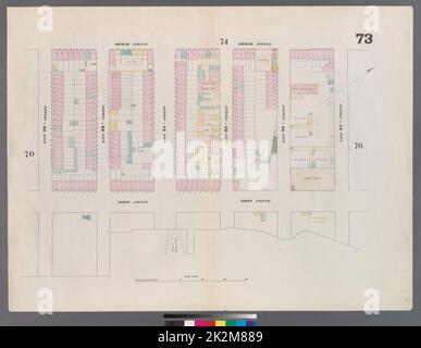 Kartografisch, Karten. 1857 - 1862. Lionel Pincus und Princess Firyal Map Division. Manhattan (New York, N.Y.), Immobilien , New York (Bundesstaat) , New York Platte 73: Karte begrenzt durch East 37. Street, East River, East 32. Street, Second Avenue Stockfoto