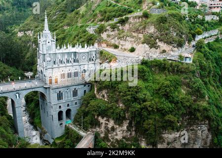 Das Heiligtum unserer Lieben Frau vom Rosenkranz in Las Lajas, Ipiales, Potosi, Kolumbien Stockfoto
