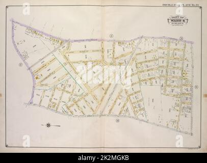 Kartografisch, Karten. 1918. Lionel Pincus und Prinzessin Firyal Map Division. Queens (New York, N.Y.), Immobilien , New York (Bundesstaat) , New York , Queens (Borough) Queens, Vol. 1A, Doppelseite Plate No. 20; Teil von ward 4 Jamaica. Karte begrenzt durch Springfield Blvd., Farmers Ave., Merrick Rd. Stockfoto