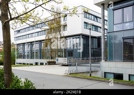 Jena Justice Center mit höherem Regionalgericht, Generalstaatsanwaltschaft, Bezirksgericht und Juristengericht Stockfoto