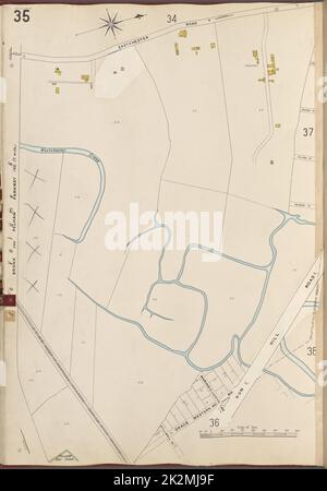 Kartografisch, Karten. 1905 - 1908. Lionel Pincus und Princess Firyal Map Division. New York (New York) Bronx, V. B, Plate No. 35 Karte, begrenzt durch Eastchester Rd., Gun Hill Rd., Bronx und Pelham Parkway Stockfoto