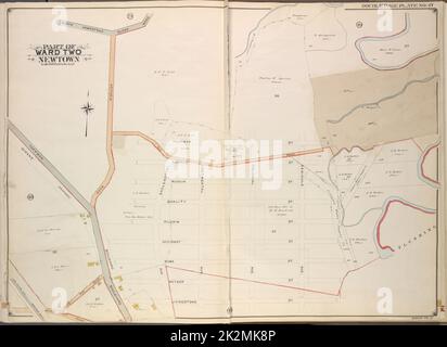 Kartografisch, Karten. 1908 - 1912. Lionel Pincus und Princess Firyal Map Division Queens, Vol. 2, Double Page Plate No. 47; Teil von ward Two Newtown; Karte begrenzt durch die nördliche Hempstead Plank Road, Livingstone Street; einschließlich Hoffman Boulevard, White Pot Road, Astoria Road Stockfoto