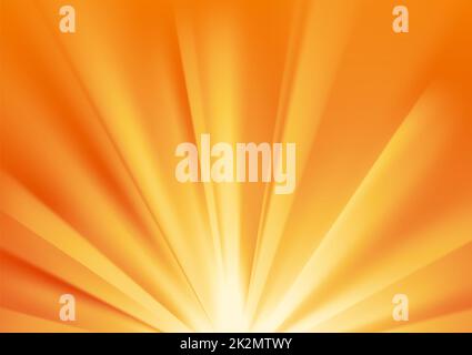 Gelber Hintergrund mit warmen orangefarbenen Lichteffekten Stockfoto