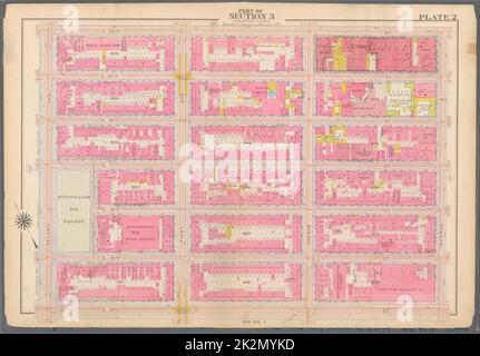 Kartografisch, Karten. 1913. Lionel Pincus und Prinzessin Firyal Map Division. Immobilien , New York (Bundesstaat) , New York, Immobilien , Manhattan (New York, N.Y.), Manhattan (New York, New York) Platte 2, Teil von Abschnitt 3: Begrenzt durch E. 20. Street, Avenue B, E. 14. Street und Second Avenue Stockfoto