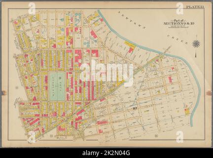 Bromley, George Washington. Kartographie, Karten, Atlanten, Landvermessungen. 1908. Lionel Pincus und Prinzessin Firyal Map Division. Brooklyn (New York, New York) , Maps Plate 13: Begrenzt durch Calyer Street, Front Street (Newtown Creek), Bridgewater Street, Meeker Avenue, Gardiner Avenue, Townsend Street, Scott Avenue, Division Place, Gardiner Avenue, Amos Street, Morgan Avenue, Division Place, Kingsland Avenue, Herbert Street, N. Henry Street, Meeker Avenue, Graham Avenue, Driggs Street, Newell Street, Norman Avenue und Diamond Street Plate 13 Stockfoto