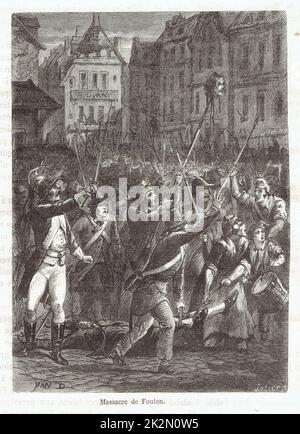 Pendaison de Joseph Francois Foulon à l'angle de la rue du Mouton et de la Place de Grève, le 22 juillet 1789 Stockfoto