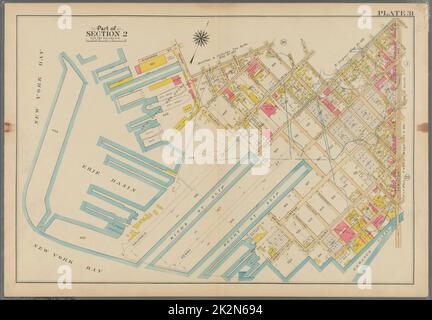 Bromley, George Washington. Kartographie, Karten, Atlanten, Landvermessungen. 1908. Lionel Pincus und Prinzessin Firyal Map Division. Brooklyn (New York, New York) , Karten Platte 31: Begrenzt durch Richards Street, (Erie Basin Dry Docks) Beard Street, Dwight Street, Bush Street, Columbia Street, Center Street, Hicks Street, Hamilton Avenue, (Gowanus Canal) Smith Street, Percival Street, Court Street, Bryant Street, Clinton Street, (Henry Street Skip, Hicks Street Slip) Bay Street, Hicks Street, (Erie Basin) Halleck Street und Beard Street Plate 31 Stockfoto