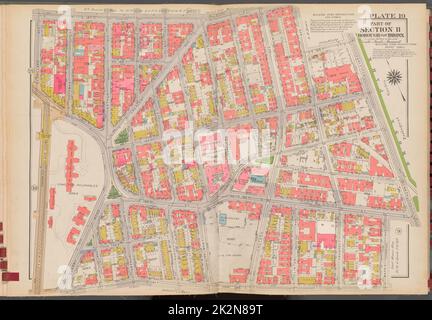 Kartografisch, Karten. 1938 - 1957. Lionel Pincus und Princess Firyal Map Division. Immobilien , New York (Bundesstaat) , New York (N.Y.), Bronx (New York, N.Y.) , Karten Doppelseitenteller Nr. 19, Teil von Abschnitt 11, Borough of the Bronx: Begrenzt durch E. 187. Street, Prospect Avenue, E. 185. Street, Southern Boulevard, E. 182. Street, Mapes Avenue, E. 181. Street, Third Avenue und Lorillard Avenue Stockfoto