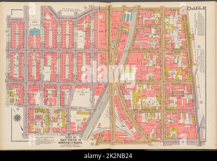 Kartografisch, Karten. 1942. Lionel Pincus und Prinzessin Firyal Map Division. Immobilien , New York (Bundesstaat) , New York (N.Y.), Bronx (New York, N.Y.) , Karten Doppelseitenteller Nr. 19, Teil von Abschnitt 9, Borough of the Bronx: Begrenzt durch E. 167. Street, Third Avenue, E. 163. Street, Morris Avenue, E. 164. Street, Grant Avenue, McClellan Street und Morris Avenue Stockfoto