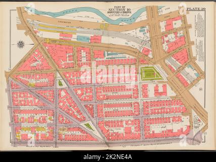 Kartografisch, Karten. 1942. Lionel Pincus und Prinzessin Firyal Map Division. Immobilien , New York (Bundesstaat) , New York (N.Y.), Bronx (New York, N.Y.) , Karten doppelseitige Platte Nr. 29, Teil von Abschnitt 10, Borough of the Bronx: Bounded by (Bronx River) Edgewater Road, Garrison Avenue, Faile Street, Eastern Boulevard, Hunts Point Avenue, Southern Boulevard, Home Street und Westchester Avenue Stockfoto