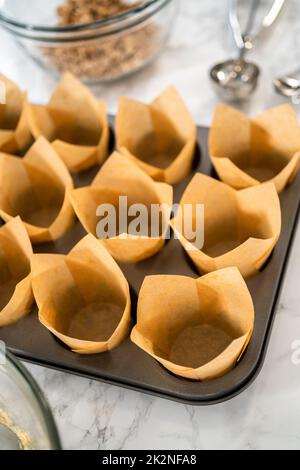 Banana Haferflocken Muffins Stockfoto