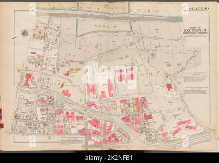 Kartografisch, Karten. 1938 - 1957. Lionel Pincus und Princess Firyal Map Division. Immobilien , New York (Bundesstaat) , New York (N.Y.), Bronx (New York, N.Y.) , Karten Doppelseitenplatte Nr. 40, Teil von Abschnitt 13, Borough of the Bronx: Begrenzt durch (Hudson River) Palisade Avenue, W. 246. Street, Henry Hudson Parkway, Johnson Avenue, W. 235. Street, Netherland Avenue und W. 230. Street Stockfoto