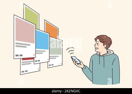 Männlicher Entwickler erstellt Webanwendung Stockfoto