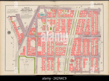 Kartografisch, Karten. 1942. Lionel Pincus und Prinzessin Firyal Map Division. Immobilien , New York (Bundesstaat) , New York (N.Y.), Bronx (New York, N.Y.) , Karten Doppelseitenteller Nr. 18, Teil von Abschnitt 9, Borough of the Bronx: Begrenzt durch E. 169. Street, Grant Avenue, E. 166. Street, Jerome Avenue und Shakespeare Avenue Stockfoto