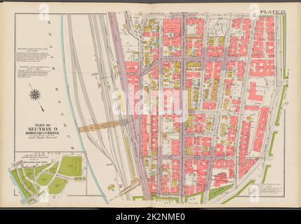 Kartografisch, Karten. 1942. Lionel Pincus und Prinzessin Firyal Map Division. Immobilien , New York (Bundesstaat) , New York (N.Y.), Bronx (New York, N.Y.) , Karten Doppelseitenteller Nr. 15, Teil von Abschnitt 9, Borough of the Bronx: Begrenzt durch W. 166. Street, Jerome Avenue, W. 161. Street und (Harlem River) Sedgwick Avenue Stockfoto