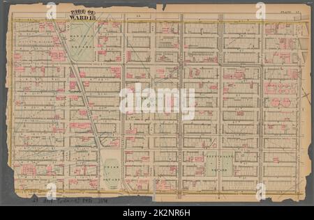 Kartografisch, Karten. 1879. Lionel Pincus und Prinzessin Firyal Map Division. Immobilien , New York (Bundesstaat) , New York Platte 12: Begrenzt durch W. 26. Street, E. 26. Street, Avenue A, E. 14. Street, W. 14. Street und Sixth Avenue. Teil von Station 18. Stockfoto