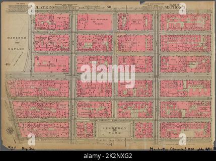 Kartografisch, Karten. 1930. Lionel Pincus und Prinzessin Firyal Map Division. Immobilien , New York (Bundesstaat) , New York, Manhattan (New York, N.Y.) Platte 50, Teil von Abschnitt 3: Begrenzt durch E. 26. Street, Second Avenue, E. 20. Street, Broadway, E. 23. Street und Madison Avenue Stockfoto