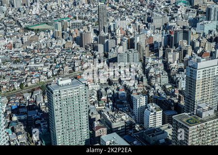 Skyline von Tokio vom Observatorium Sunshine aus gesehen 60 Stockfoto