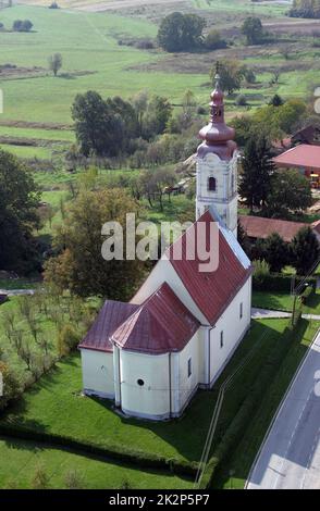 Pfarrkirche der Heimsuchung der Jungfrau Maria in Garesnica, Kroatien Stockfoto