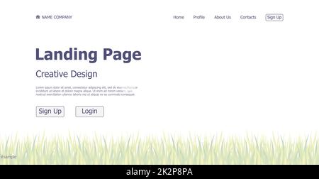 Eco-Problem Landing-Page Design-Konzept-Website – Vector Stockfoto