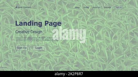 Eco-Problem Landing-Page Design-Konzept-Website – Vector Stockfoto