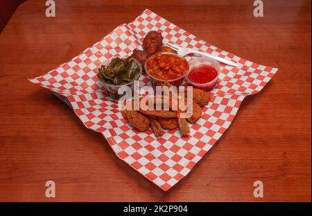Köstliche Gebratene Shrimps Stockfoto