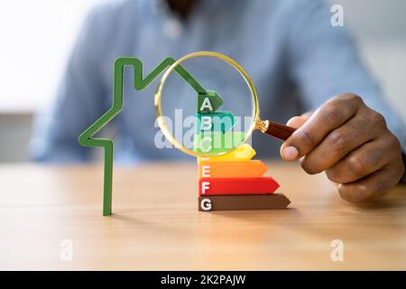 Energy Efficient House Audit Stockfoto