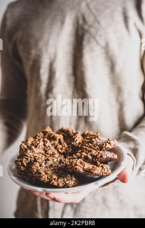 Banana Haferflocken Cookies Stockfoto