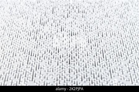 Abstrakte Labyrinth Hintergrund. 3D illustration Stockfoto