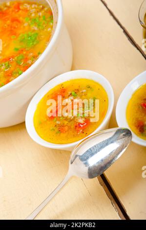 Syrische Gerstensuppe Brühe Aleppo Stil Stockfoto