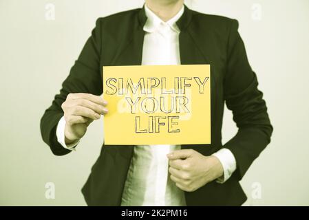 Textschild mit „Change Your Mindset“. Überblick über das Unternehmen Verwalten Sie Ihre tägliche Arbeit Organisieren Sie ganz einfach Stockfoto