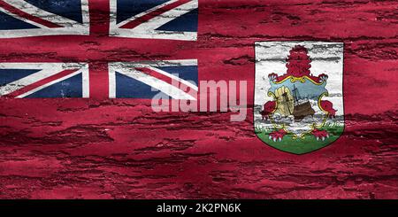 Bermuda-Flagge - realistische wehende Stoffflagge Stockfoto