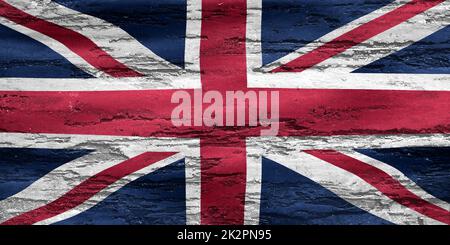 Flagge Großbritannien - realistische wehende Stoffflagge Stockfoto