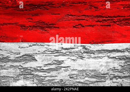 3D-Darstellung einer indonesischen Flagge - realistisch schwenkende Stoffflagge Stockfoto