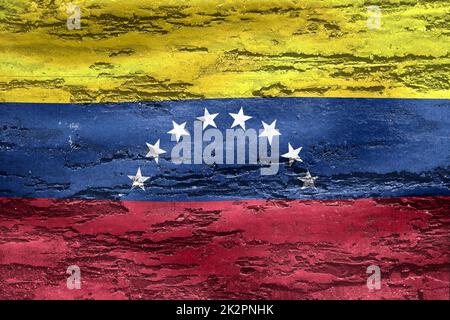 3D-Illustration einer venezolanischen Flagge - realistisch winkende Stoffflagge Stockfoto