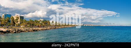 Limassol Skyline Panorama. Zypern Stockfoto