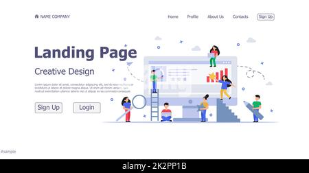 Landing-Page-Konzept für Geschäftskonzepte der Website – Vector Stockfoto