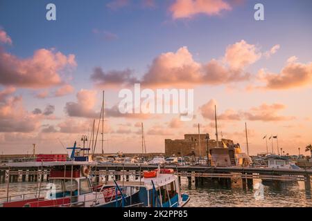 Mittelalterliche Burg von Paphos. Zypern Stockfoto
