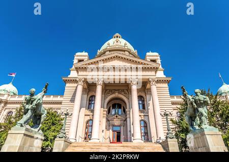 Haus der Nationalversammlung von Serbien in Belgrad Stockfoto