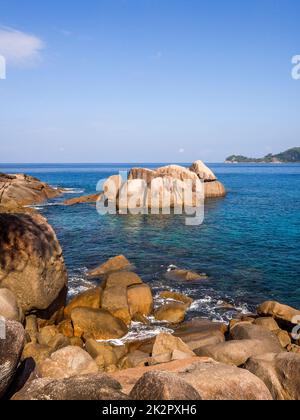 Seychellen, Mahe - Anse Takamaka Stockfoto