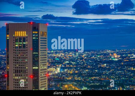 Tokyo Nachtansicht von der Aussichtsplattform des Tokyo Metropolitan Government Building Stockfoto