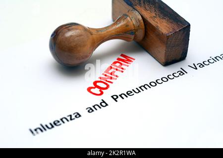 Influenza-Impfung Stockfoto