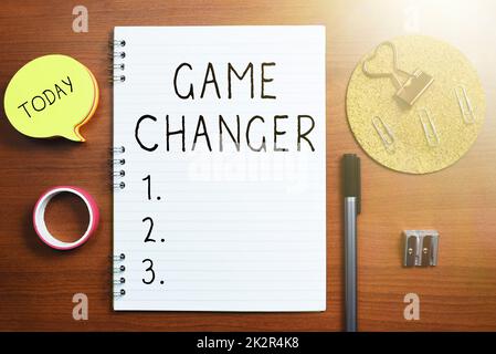 Konzeptionelle Darstellung Game Changer. Geschäftsansatz Sportdaten-Scorekeeper Gamestreams Live Scores Team Admins Stockfoto