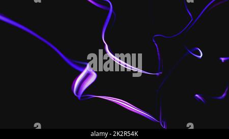 Bunte Faser Strings Bewegung Hintergrund 3d-Illustration Stockfoto