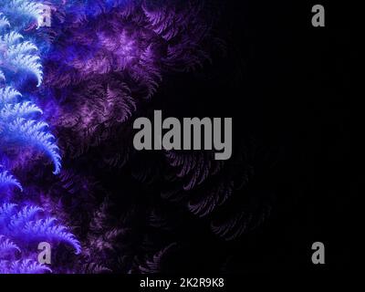 Abstrakter fraktaler Kunsthintergrund, der auf Astronomie und Nebel hindeutet. Computergenerierte Fraktaldarstellung eines Kunstnebels. Stockfoto