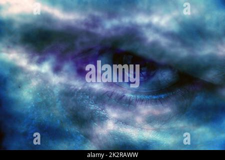 Blaue Augen closeup Stockfoto